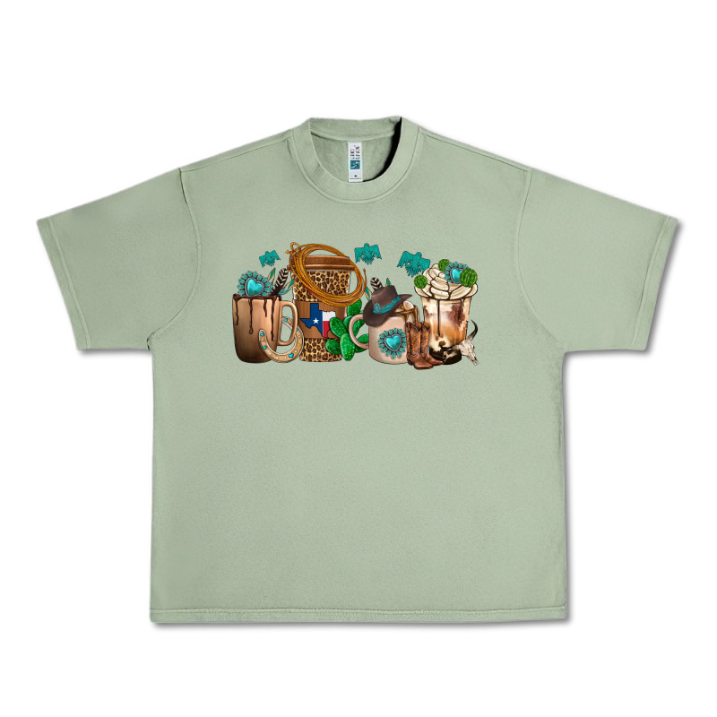 Western Coffee Cups Urban Heavy Tee by texasbilliewilder | Teevron