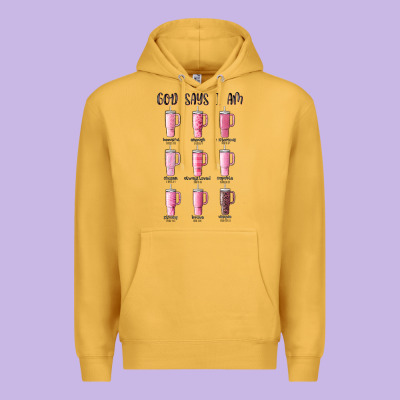 God Says I Am Bible Verse Stanley Premium Hoodie Designed By Maliassmallbusiness