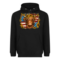 Black 4th of july shaggy cow Heavyweight Hoodie - Jasminsmagicworld