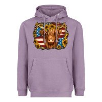 Lavender 4th of july shaggy cow Heavyweight Hoodie - Jasminsmagicworld