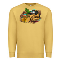 Antique Gold bulldozer leopard cactus sunflower Premium Sweatshirt - Artiststas