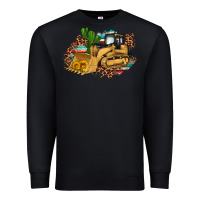 Bulldozer Leopard Cactus Sunflower Premium Sweatshirt | Teevron