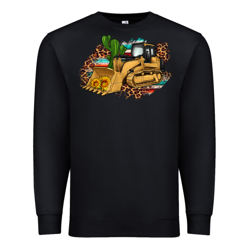 Bulldozer Leopard Cactus Sunflower Premium Sweatshirt by Artiststas | Teevron