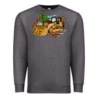 Charcoal Heather bulldozer leopard cactus sunflower Premium Sweatshirt - Artiststas