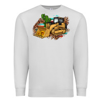 Dove Grey bulldozer leopard cactus sunflower Premium Sweatshirt - Artiststas
