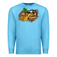 Ocean Blue bulldozer leopard cactus sunflower Premium Sweatshirt - Artiststas