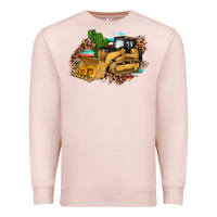Pale Pink bulldozer leopard cactus sunflower Premium Sweatshirt - Artiststas