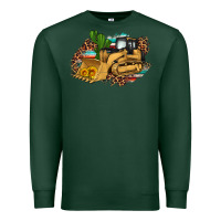 Sports Green bulldozer leopard cactus sunflower Premium Sweatshirt - Artiststas