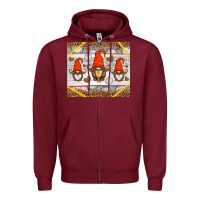 Burgundy western volleyball gnome Zipper Hoodie - HRA Design Shop