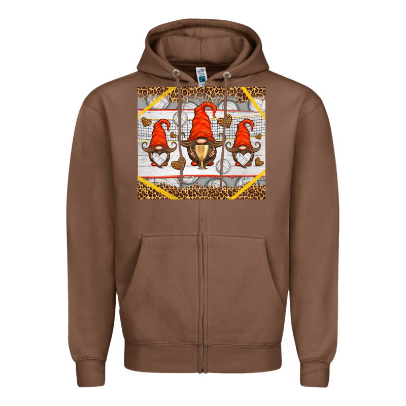 Western Volleyball Gnome Zipper Hoodie by HRA Design Shop | Teevron