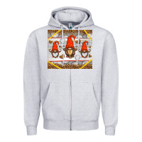 Heather Grey western volleyball gnome Zipper Hoodie - HRA Design Shop