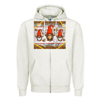 Oatmeal Heather western volleyball gnome Zipper Hoodie - HRA Design Shop