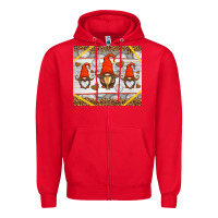 Red western volleyball gnome Zipper Hoodie - HRA Design Shop