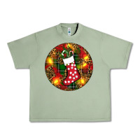 Oil Green Santa Stocking Christmas Urban Heavy Tee - RanaPortraitStore