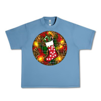 Pebble Blue Santa Stocking Christmas Urban Heavy Tee - RanaPortraitStore