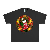 Pigment Black Santa Stocking Christmas Urban Heavy Tee - RanaPortraitStore