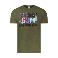 Vintage Olive the gym is my happy place Vintage Tee - MaliasSmallBusiness