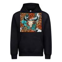 Black Western with bull skull Urban Hoodie - NancyCooperArtShop