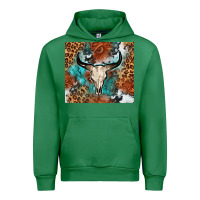 Emerald Western with bull skull Urban Hoodie - NancyCooperArtShop