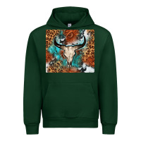 Forest Green Western with bull skull Urban Hoodie - NancyCooperArtShop