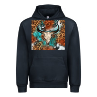 Navy Western with bull skull Urban Hoodie - NancyCooperArtShop