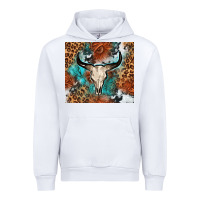 White Western with bull skull Urban Hoodie - NancyCooperArtShop