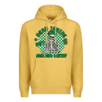 Antique Gold dead inside but feeling lucky Premium Hoodie - MaliasSmallBusiness
