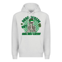 Dove Grey dead inside but feeling lucky Premium Hoodie - MaliasSmallBusiness