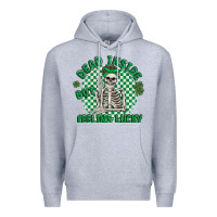 Heather Grey dead inside but feeling lucky Premium Hoodie - MaliasSmallBusiness