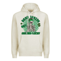 Oatmeal Heather dead inside but feeling lucky Premium Hoodie - MaliasSmallBusiness