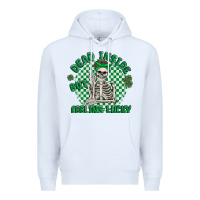 White dead inside but feeling lucky Premium Hoodie - MaliasSmallBusiness