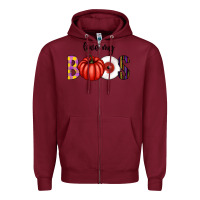Burgundy love my boos Zipper Hoodie - CowhideDigitalArt