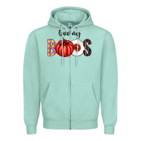 Seafoam love my boos Zipper Hoodie - CowhideDigitalArt