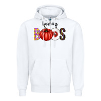 White love my boos Zipper Hoodie - CowhideDigitalArt