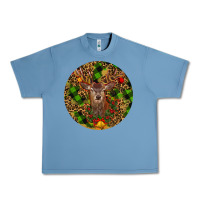 Pebble Blue Christmas Reindeer Urban Heavy Tee - RanaPortraitStore