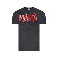 Vintage Black this mama wears her heart on her gleeve Vintage Tee - MaliasSmallBusiness