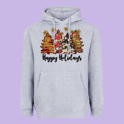 Happy Holidays Heavyweight Hoodie Designed By Jahusdesignshop