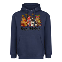 Navy happy holidays Heavyweight Hoodie - JahusDesignShop