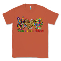 Copper peace love autism Classic Tee - Zillion Design Studio