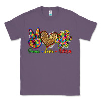 Lavender peace love autism Classic Tee - Zillion Design Studio