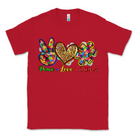 Red peace love autism Classic Tee - Zillion Design Studio