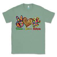 Sage peace love autism Classic Tee - Zillion Design Studio