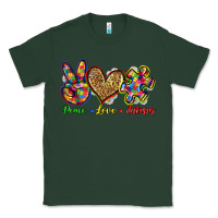 Sports Green peace love autism Classic Tee - Zillion Design Studio