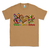 Toasted Coconut peace love autism Classic Tee - Zillion Design Studio