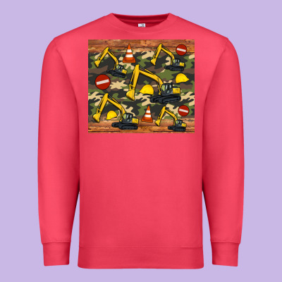Excavator Camouflage Premium Sweatshirt Designed By Artiststas