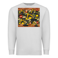 Dove Grey excavator camouflage Premium Sweatshirt - Artiststas