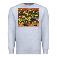 Heather Grey excavator camouflage Premium Sweatshirt - Artiststas