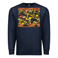 Navy excavator camouflage Premium Sweatshirt - Artiststas