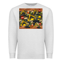 Oatmeal Heather excavator camouflage Premium Sweatshirt - Artiststas