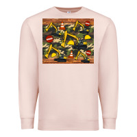 Pale Pink excavator camouflage Premium Sweatshirt - Artiststas